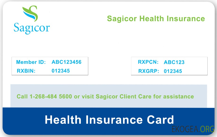 Carte d'assurance maladie d'Antigua et Barbuda Sagicor